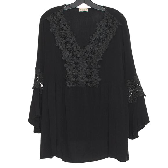 Studio Gem Top Gauze Academia Witchy Whimsigoth Cottage Fairy Grunge Black XL - Picture 5 of 5